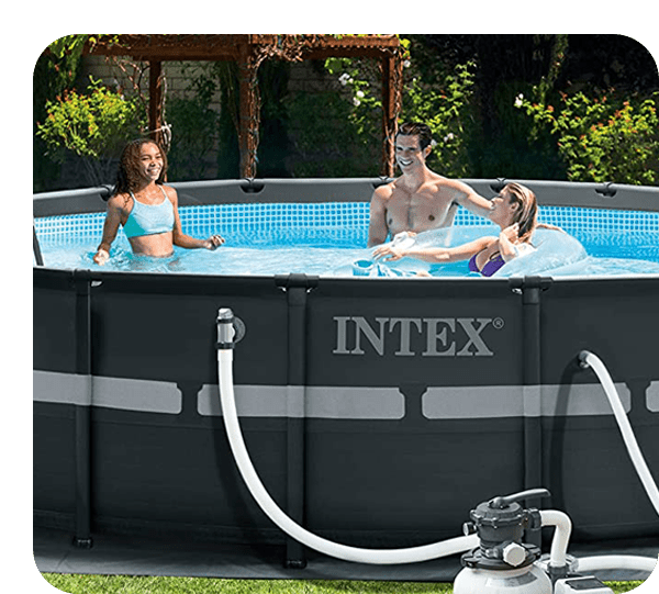 Inflatable pool 2024 uneven ground