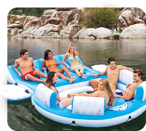 inflatable water islands